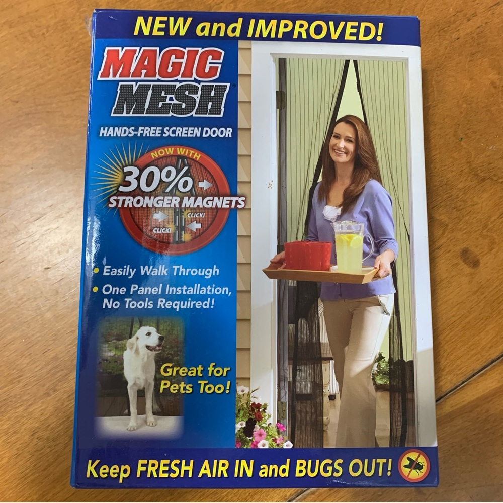 Magic Mesh Hands Free Screen Door 83” x 39”